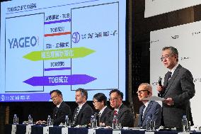 Press Conference Regarding Completion of Tender Offer for Shares of Shibaura Electronics by Yageo, Taiwan's Major Electronic Components Manufacturer